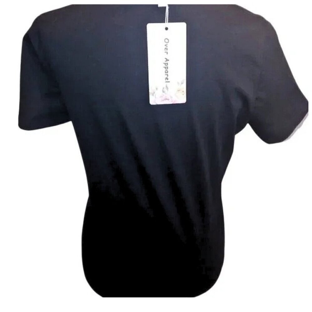 OVER APPAREL WOMEN'S BLACK BROWN SUGAR GRAPHIC T- SHIRT - SIZE M - Picture 3 of 4
